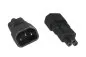 Mobile Preview: DINIC Netzadapter C14 Kaltgeräte-Buchse auf C5 Stecker